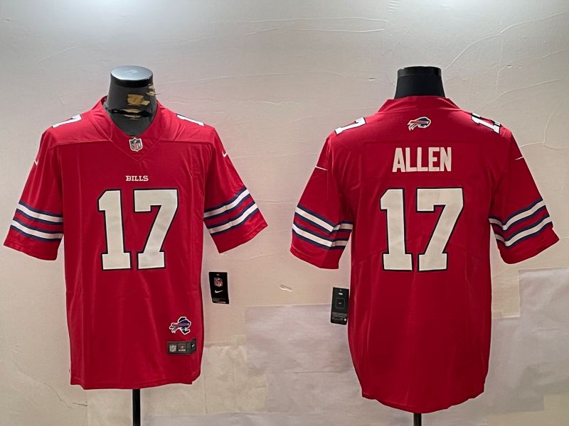 Men Buffalo Bills #17 Allen Red Second generation 2024 Nike Limited NFL Jersey style 5->buffalo bills->NFL Jersey